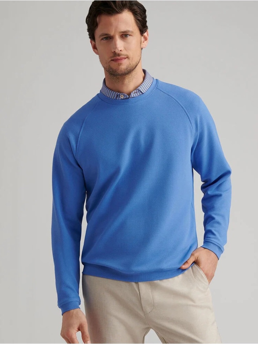 NWT Peter Millar Crown Sport Cradle Pique Crewneck - Evening Tide (Small)